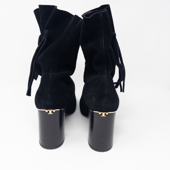 Tory Burch Gigi Slouch Knot Suede Boots 85 MM Size 8.5 Bootie - Picture 6 of 9